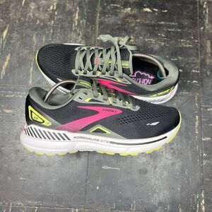 Brooks Adrenaline GTS 23 Black/Pink Sz 9B (1203811B037) Womens Running Shoes